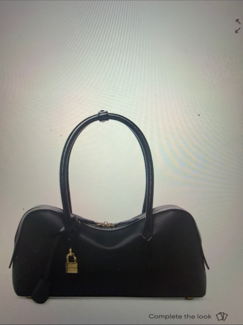 Stella McCartney Black Top-Handle Women's Bag with Gold Lock